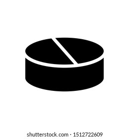 Pill icon in trendy flat style isolated on background