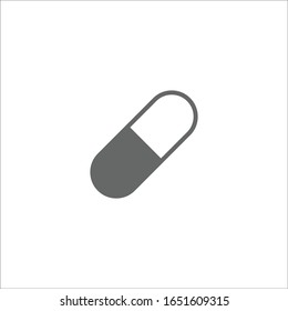Pill icon in trendy flat style isolated on white background