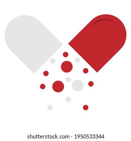 Pill icon in trendy flat style isolated. Pill icon page symbol for your web site design