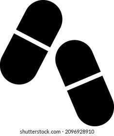 Pill icon in trendy flat style isolated on background. Pill icon page symbol for your web site design Pill icon logo, app,.eps