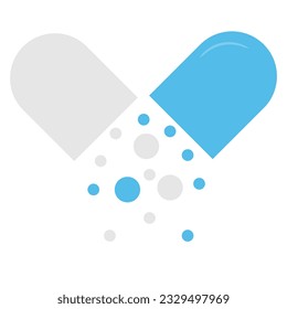 Icono de píldora en un estilo plano de moda aislado. Símbolo de página de icono para el diseño de su sitio web