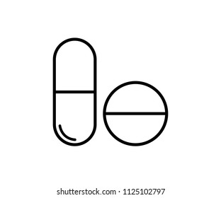 Pill icon vector