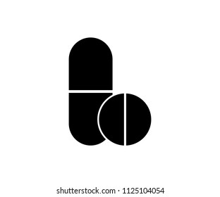 Pill icon vector