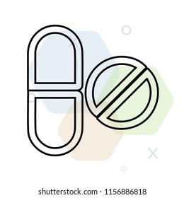 Pill Icon Vector Can Be Used As Png, Pill