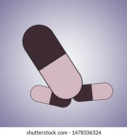 pill icon vector design, pharmacy illustration design.