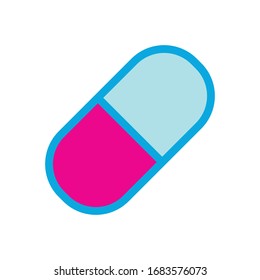Plantilla de diseño vectorial de icono de Píldora