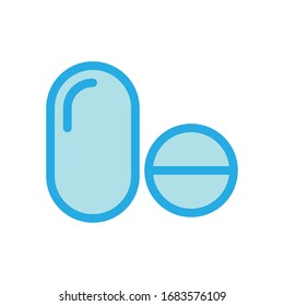 Plantilla de diseño vectorial de icono de Píldora