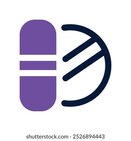 Icono de la píldora. Vector Icono de doble tono para su Sitio web, móvil, presentación y diseño de logotipo.