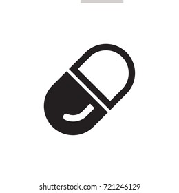 pill icon vector.  glyph style