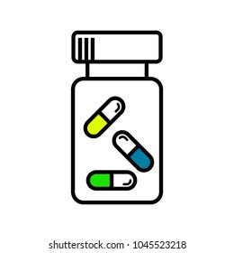Pill icon, Vector illustration