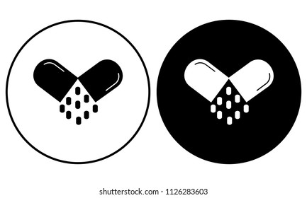 Pill icon. Vector illustration