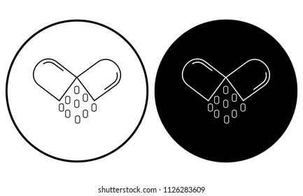 Pill icon. Vector illustration