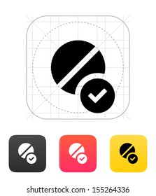 Pill icon. Vector illustration.