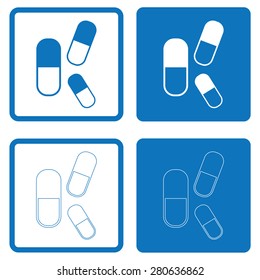 Pill Icon . Vector illustration