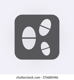 Pill Icon . Vector illustration