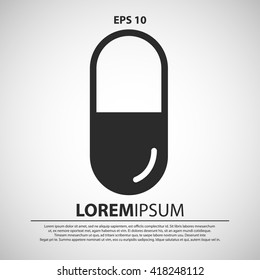 pill icon. pill vector illustration