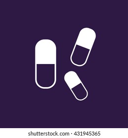 Pill Icon . Vector illustration