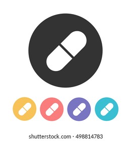 pill icon. vector illustration