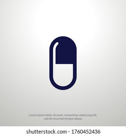 pill Icon. Vector illustration EPS 10.