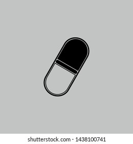 pill icon vector illustration - medicine - flat design