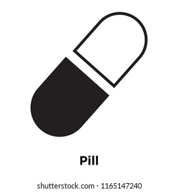 Pill icon vector isolated on white background, Pill transparent sign , medical health symbols