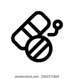 pill icon. vector line icon for your website, mobile, presentation, and logo design.