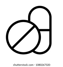 pill icon vector pictogram mark symbol