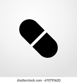 pill icon. vector sign symbol on white background