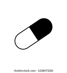 Pill icon with white background