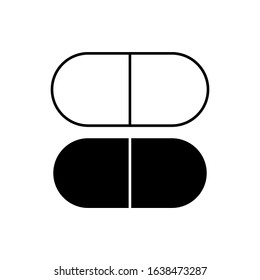 Pill icon with white background
