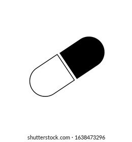Pill icon with white background