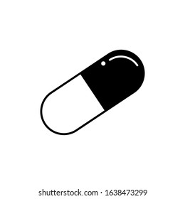 Pill icon with white background