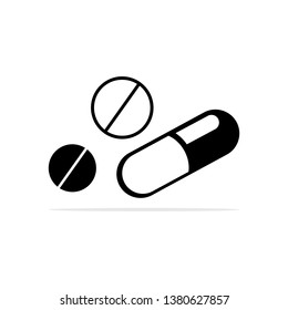 pill icon.Vector concept illustration for design.