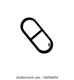 Pill  icon,vector illustration. Flat design style. vector pill  icon illustration isolated on White background, pill  icon Eps10. pill  icons graphic design vector symbols.