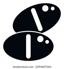 Pill immune icon simple vector. Bacteria drug. Virus resistance
