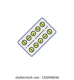 pill line art