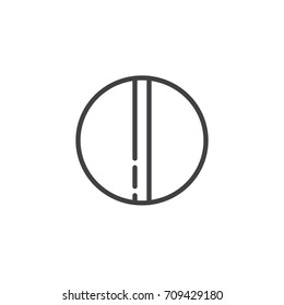 Pill line icon, outline vector sign, linear style pictogram isolated on white. Healthcare and medicine symbol, logo illustration. Editable stroke