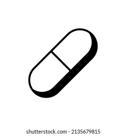 Pill Line Symbol mit Schatten
