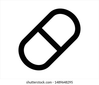 pill line icon - vector