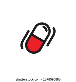 icono de línea de pastillas, ilustración vectorial