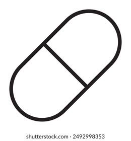 Pill line icon. vector illustration.