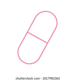 pill line style icon design of Medical care health hospital emergency aid exam clinic and patient theme Vector illustration