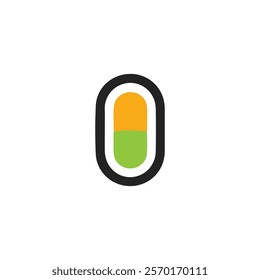 Pill logo, icon, vector illustration