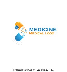 Pill Logo, Medicine Logo, Antibiotic Logo, Pill Open Logo, Medicine