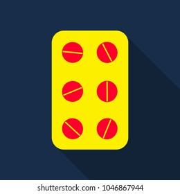 Pill . Medical capsule .Isometric vector illustration