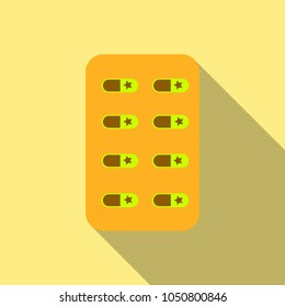 Pill . Medical capsule .Isometric vector illustration