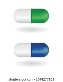 pill medical drug in capsule 3d icon