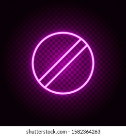 Pill, medical, tablet vector icon. Retro style neon vector icon. Vector icon on transparency background