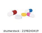 Pill and medicine capsule icon. painkillers, antibiotics, vitamins and aspirin. Medical pill icon. vector illustration in flat style