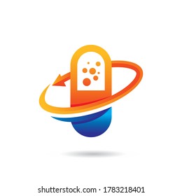 Pill Medicine Logo Design, Vector